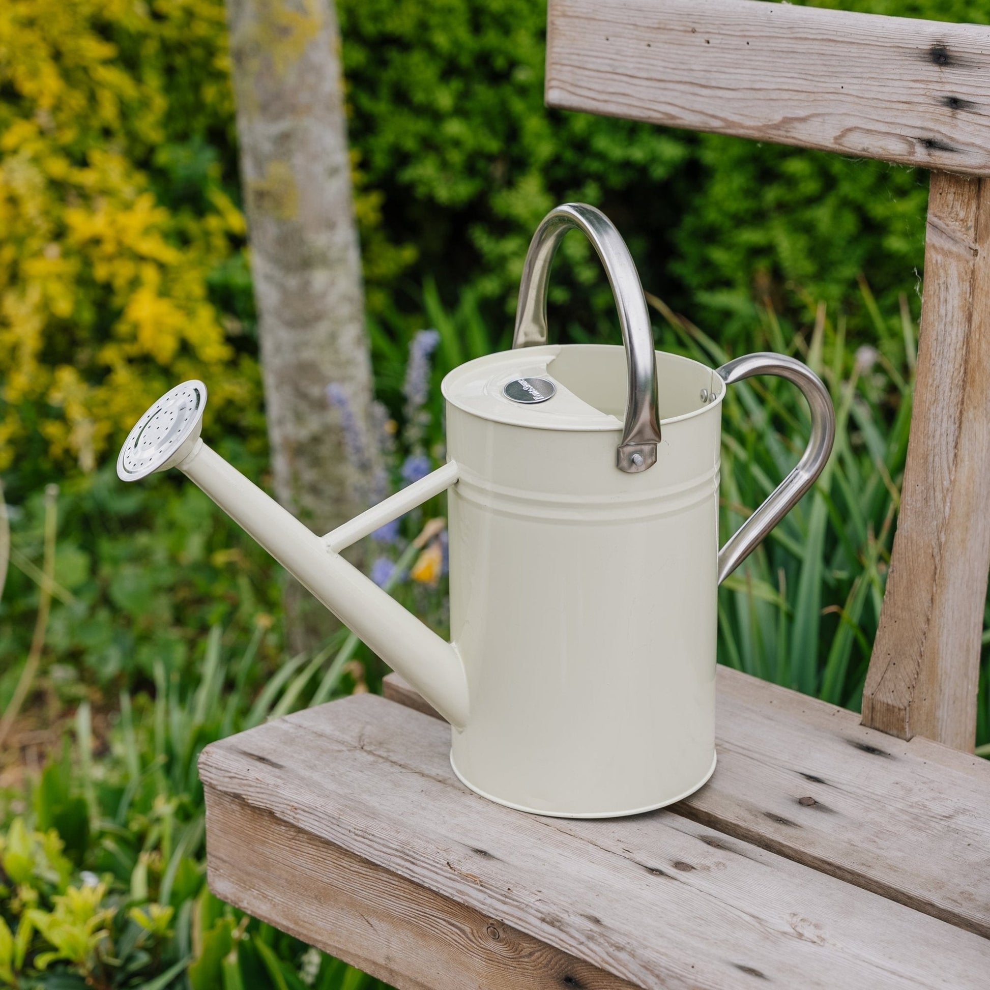 Arrosoir en métal, 4,5 L, crème vintage