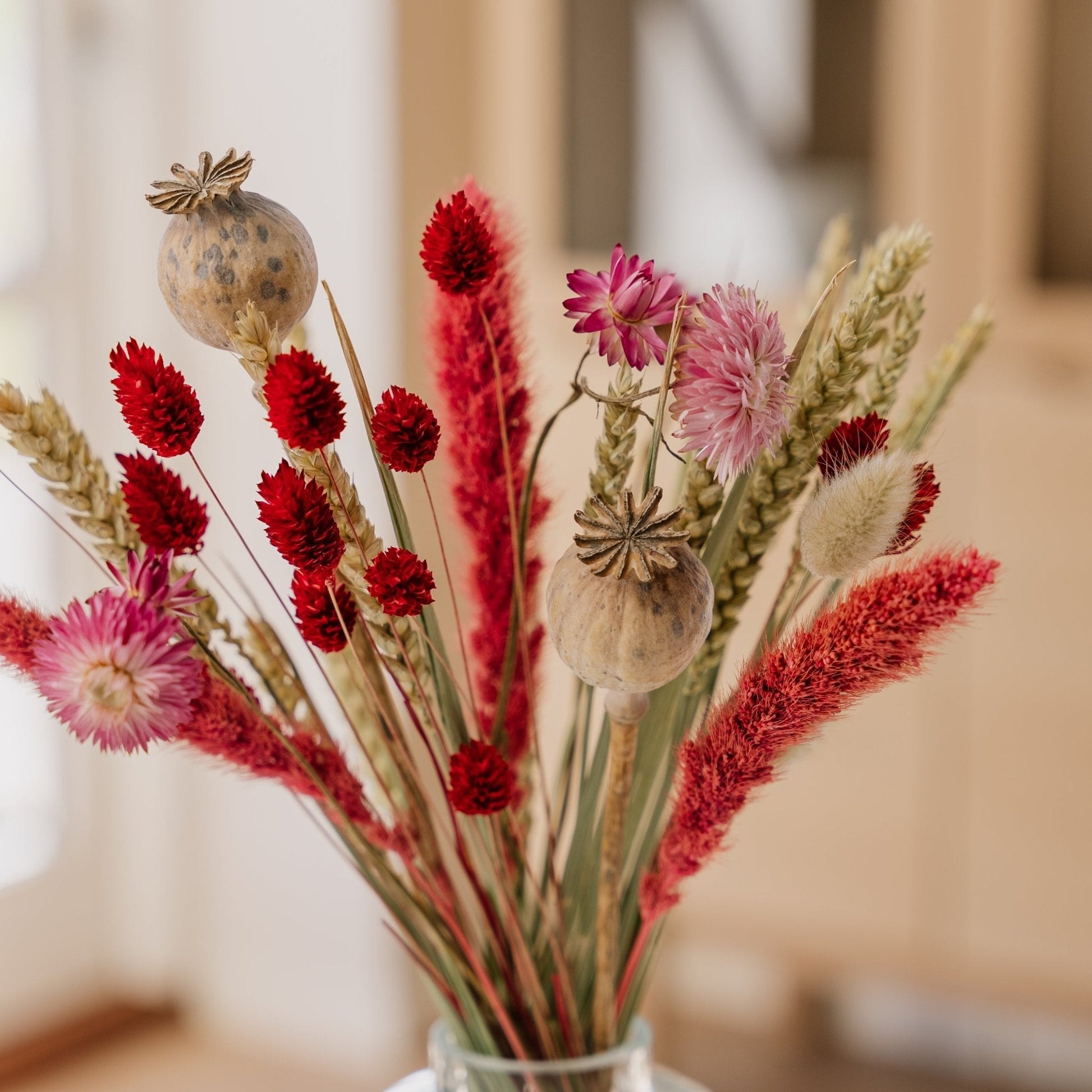 Bouquet Éternité, Rose, H : 35 cm