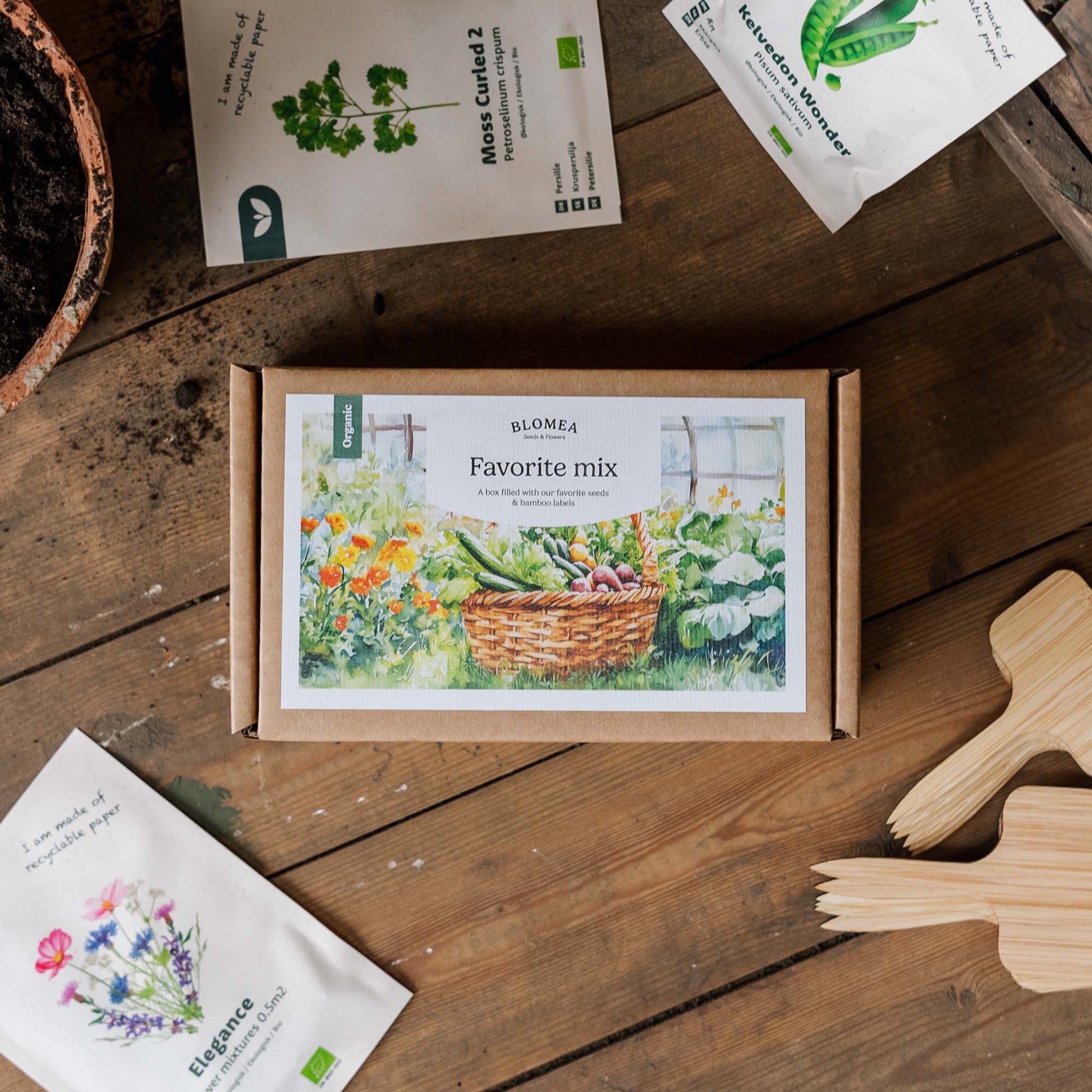 Coffret Coup de cœur - 12 sachets de graines biologiques