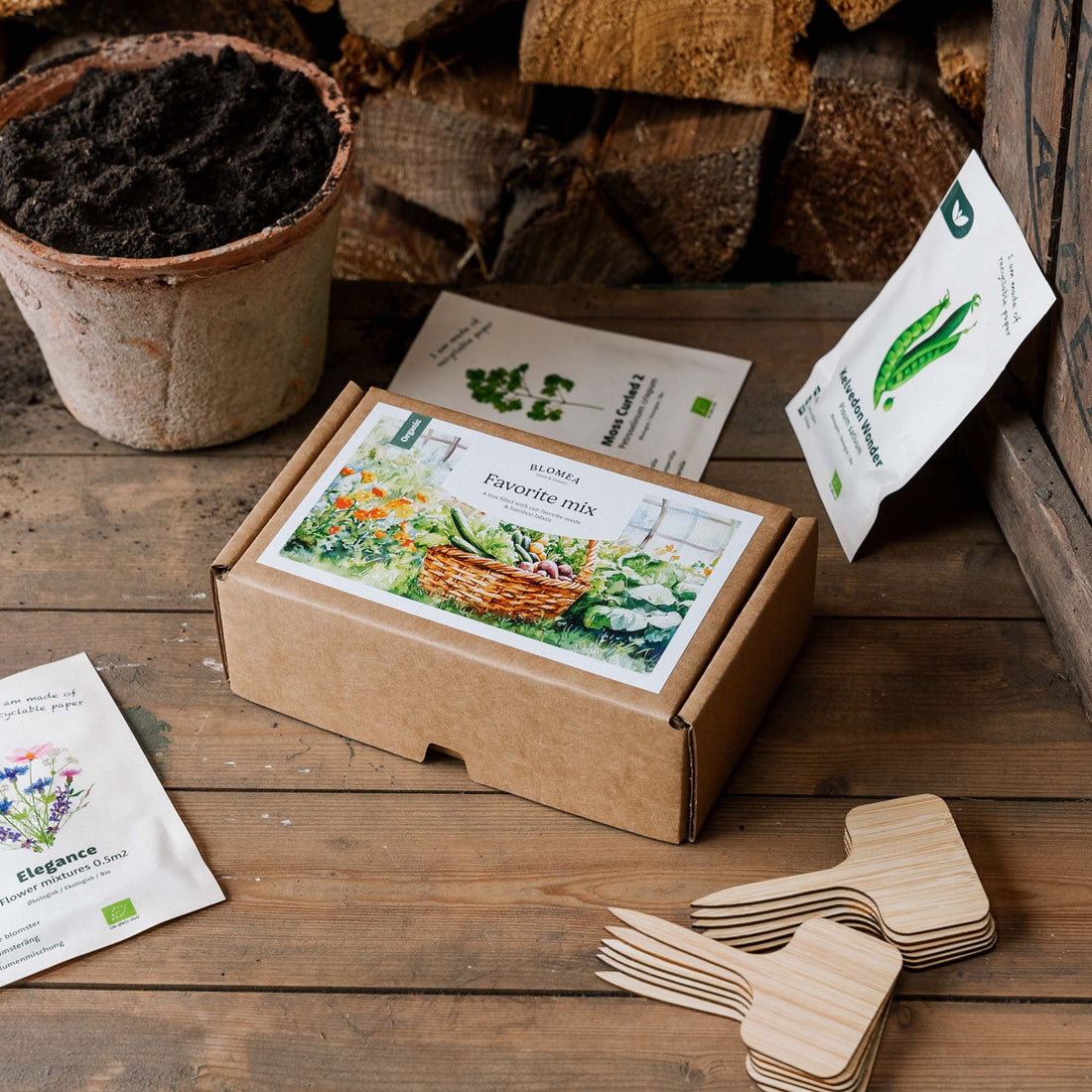 Coffret Coup de cœur - 12 sachets de graines biologiques