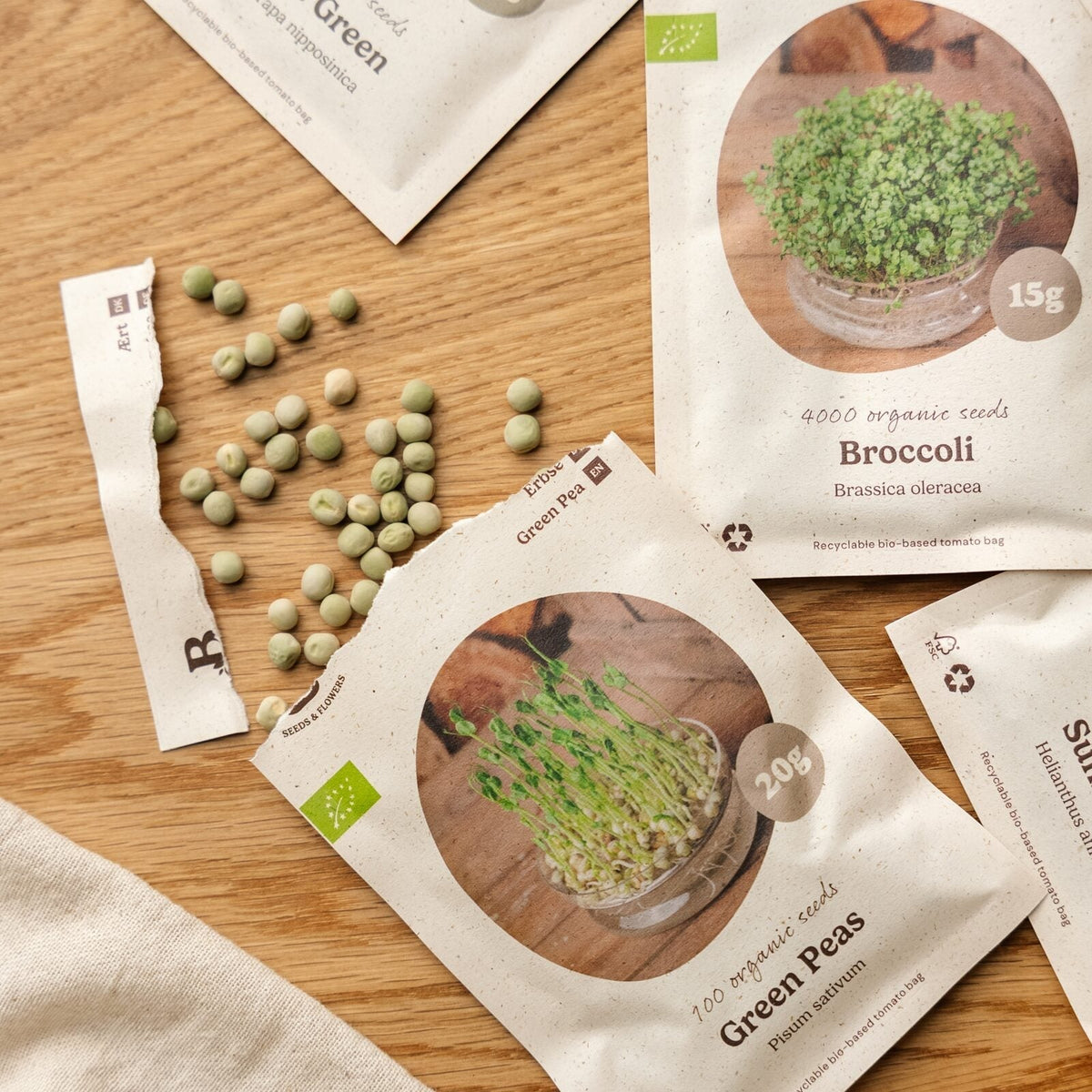 Coffret de micropousses - 5 sachets de graines biologiques