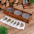 Coffret de micropousses avec support en bambou - 6 sachets de graines bio