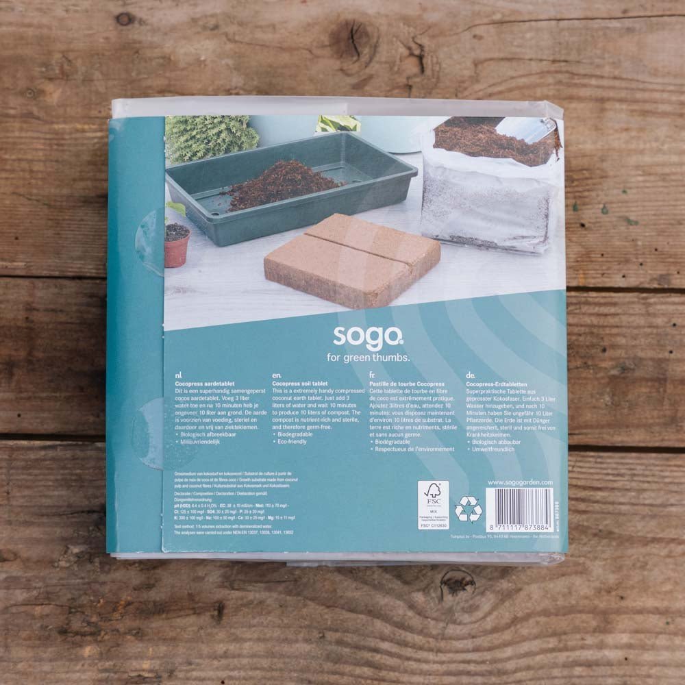 Copeaux de noix de coco 10 litres, 18x18 cm