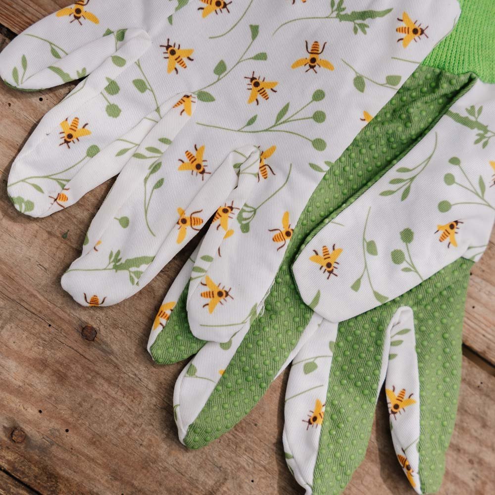 Gants de jardinage motif abeilles