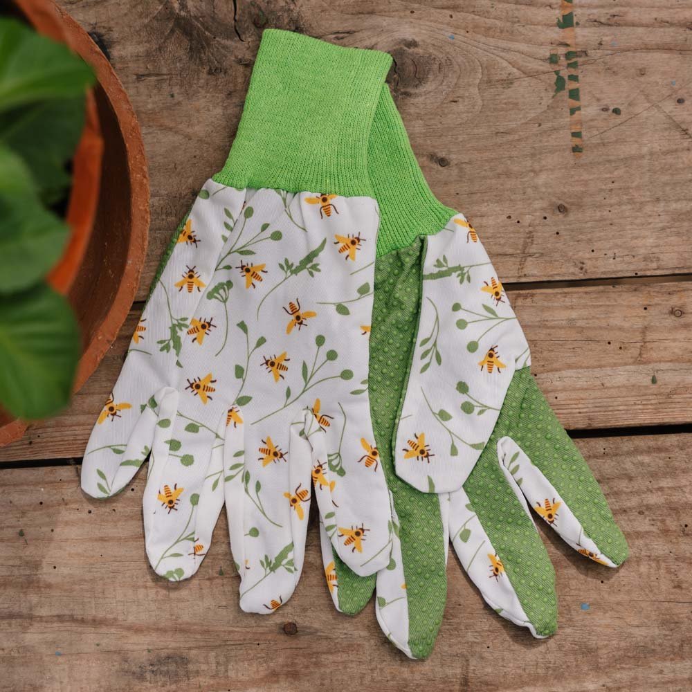 Gants de jardinage motif abeilles