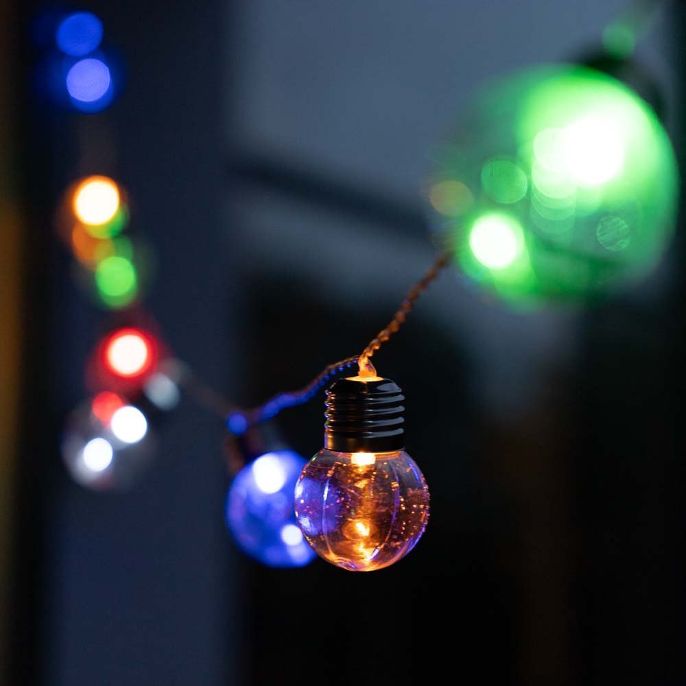 Grande guirlande lumineuse avec 50 ampoules et changement de couleur