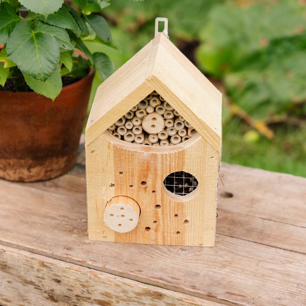 Hôtel à insectes, naturel, L : 15 cm l : 18 cm H : 28 cm