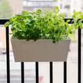 Jardinière rectangulaire pour balcon, L : 40 cm l : 16 cm H : 16 cm
