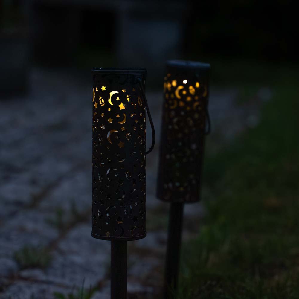 Lot de 2 lanternes solaires Zira avec motif