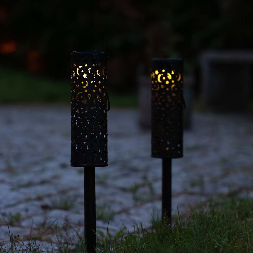 Lot de 2 lanternes solaires Zira avec motif