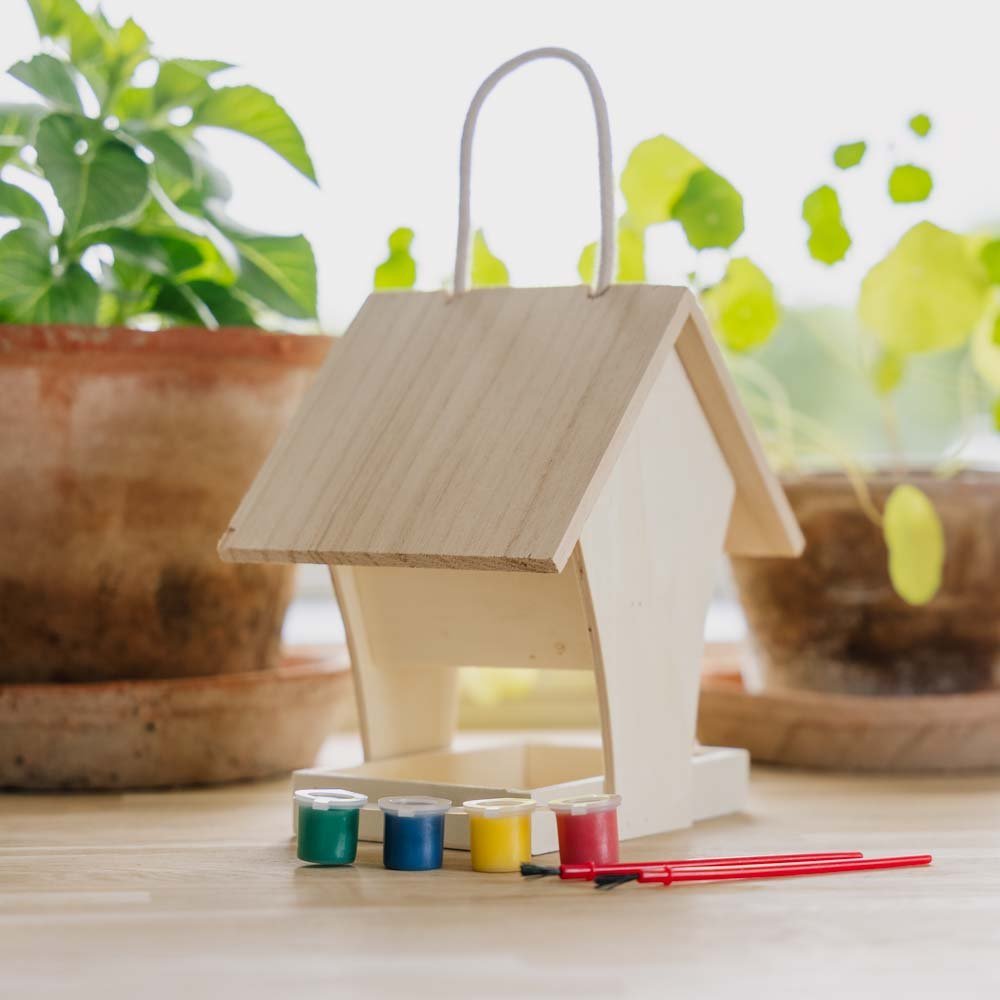 Mangeoire à oiseaux à peindre soi - même