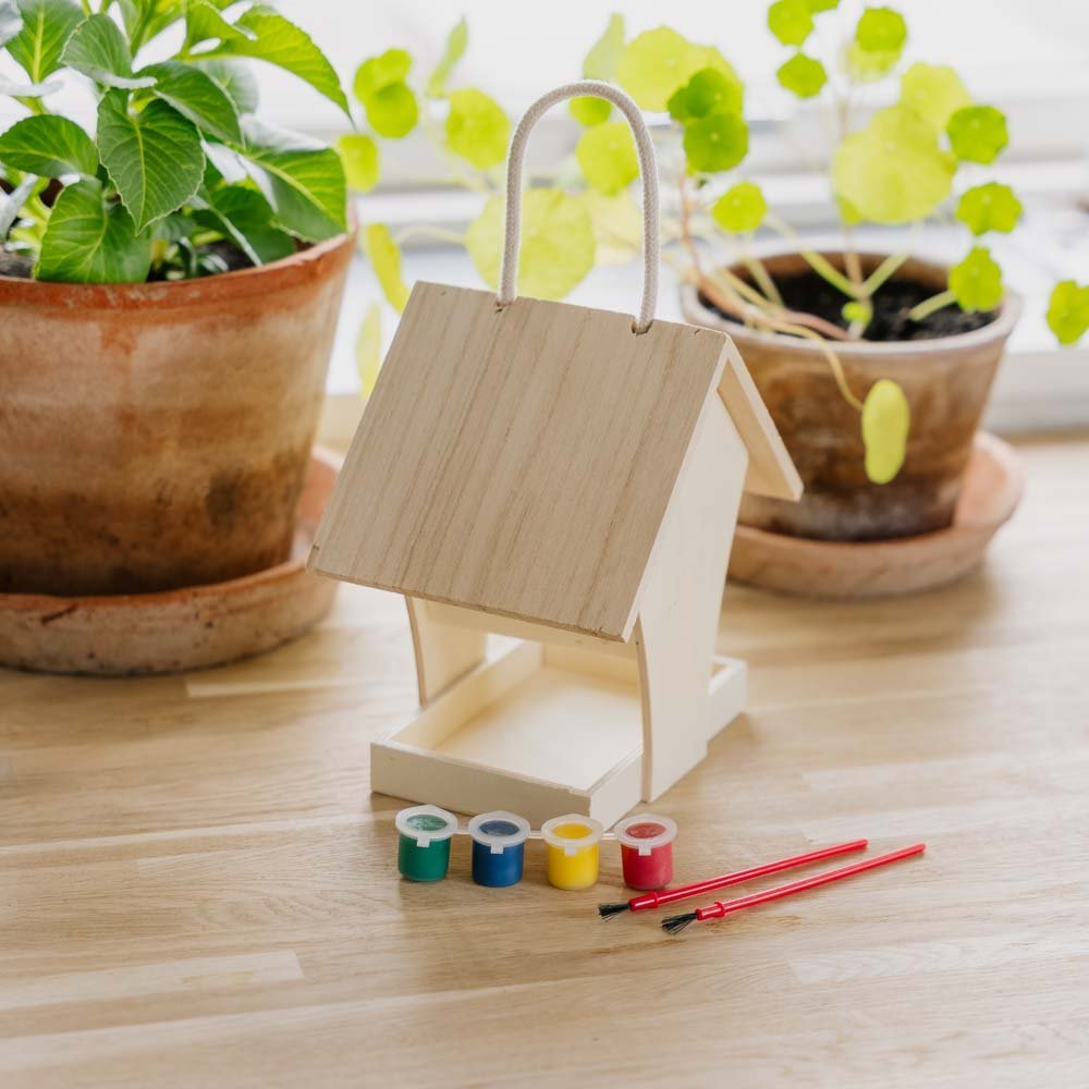 Mangeoire à oiseaux à peindre soi - même