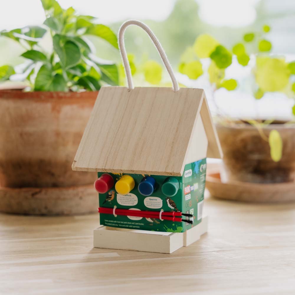 Mangeoire à oiseaux à peindre soi - même