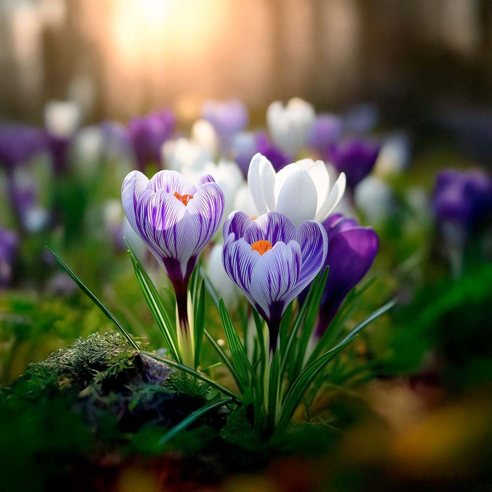 Mélange de crocus 'Blue, White & Striped Mixed'