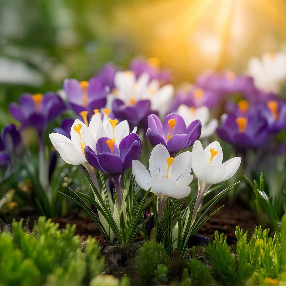 Mélange de crocus 'White & Purple Mixed'