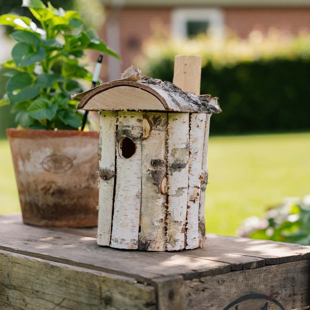 Nichoir bouleau, Ø : 17 cm H : 30 cm