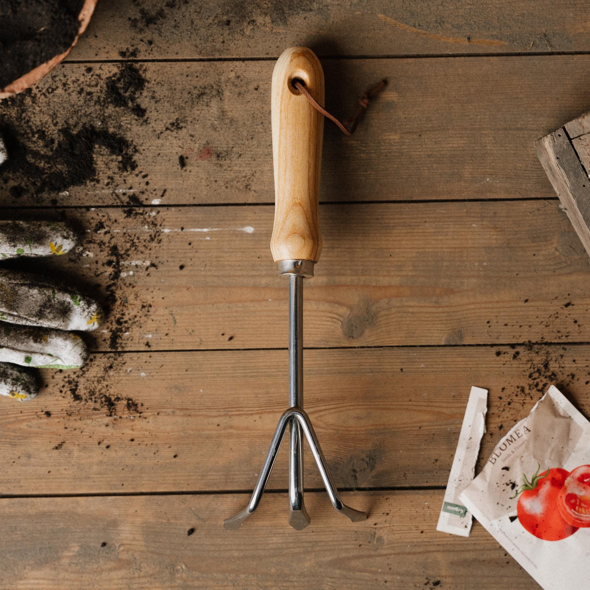 Râteau à plantes en inox