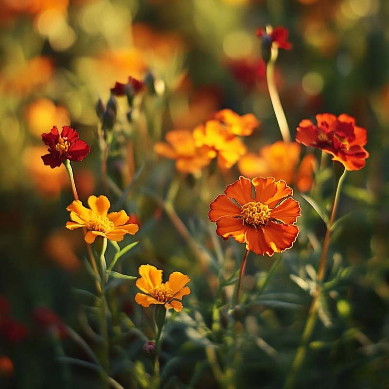 Tagetes frø 'French Marigold, Wild' - 75 Økologiske Frø